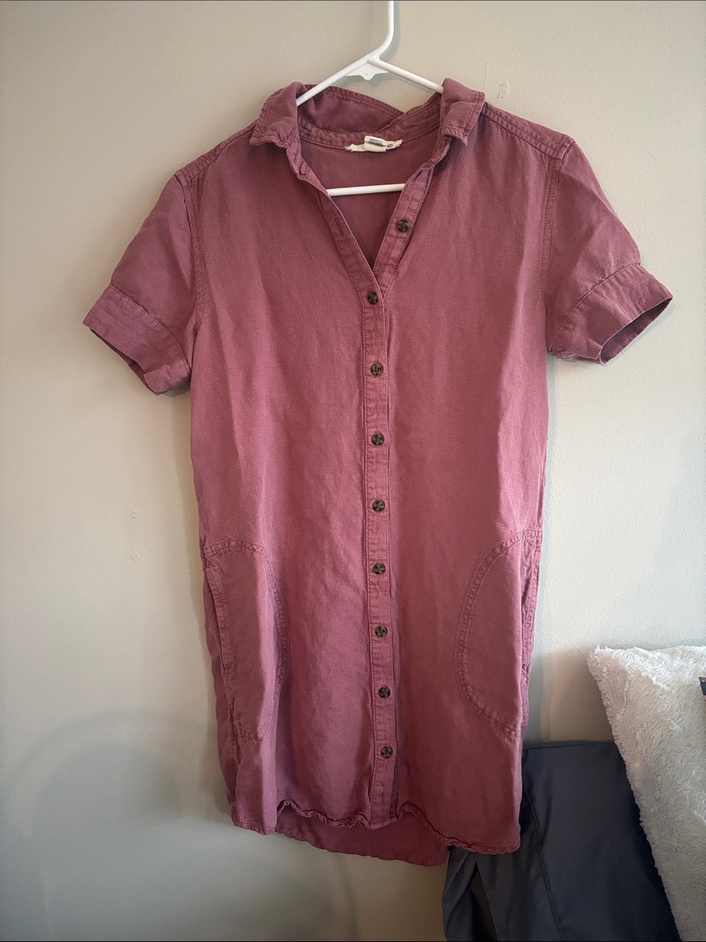 Lucky Brand Button Down Dress in Dusty Mauve